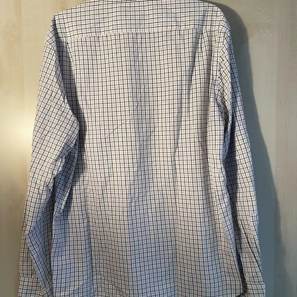 J. Crew long sleeve slim pink blue and white shirt, size XL‎